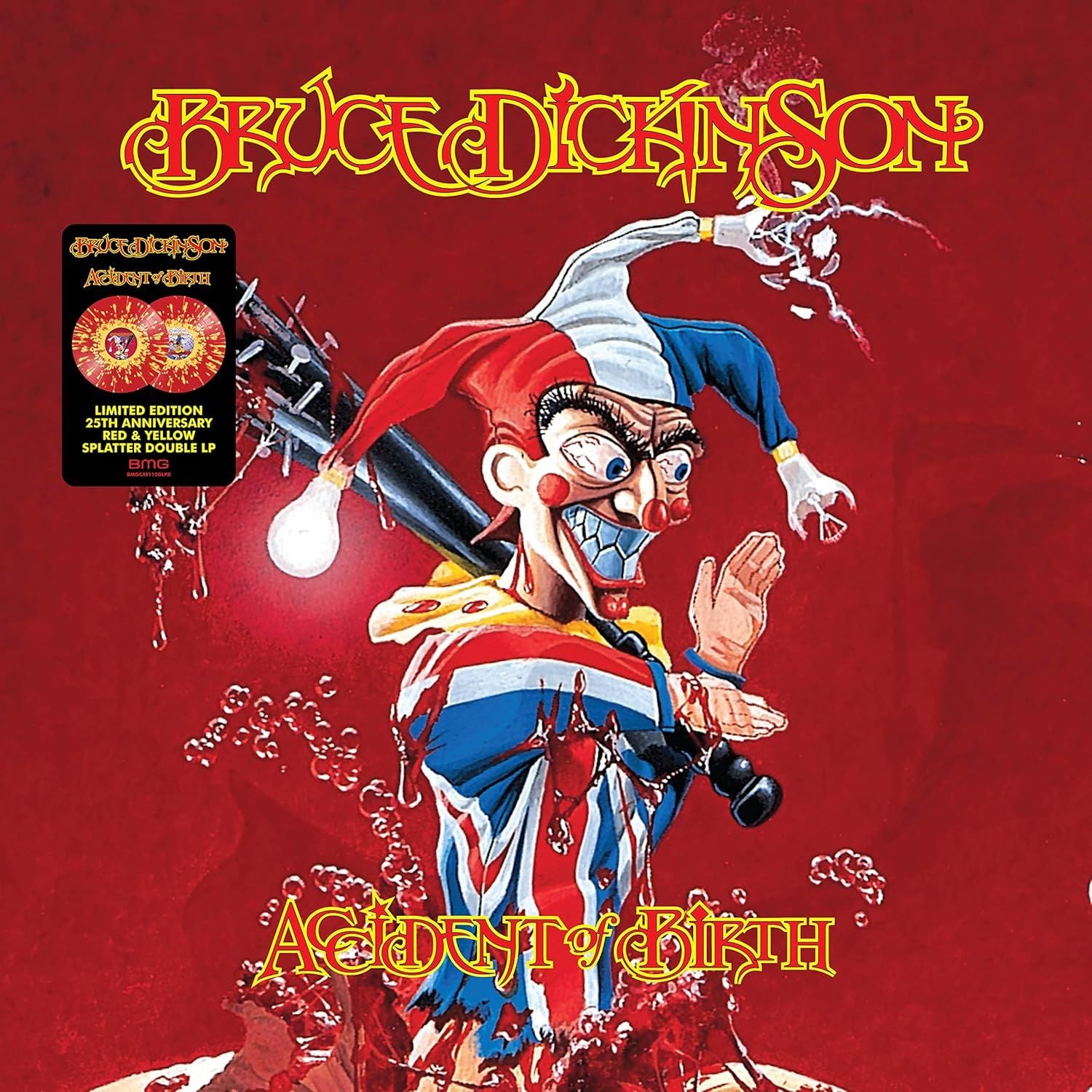 BRUCE DICKINSON - ACCIDENT OF BIRTH (1997) - 2LP 2022 RED & YELLOW SPLATTER COLOURED EDITION SIFIR PLAK