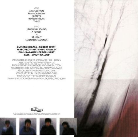 THE CURE - SEVENTEEN SECONDS (1980) - LP 2008 WHITE COLOURED EDITION SIFIR PLAK