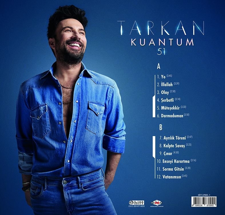 TARKAN - KUANTUM 51 (2024) - LP 180GR MAVİ RENKLİ SIFIR PLAK