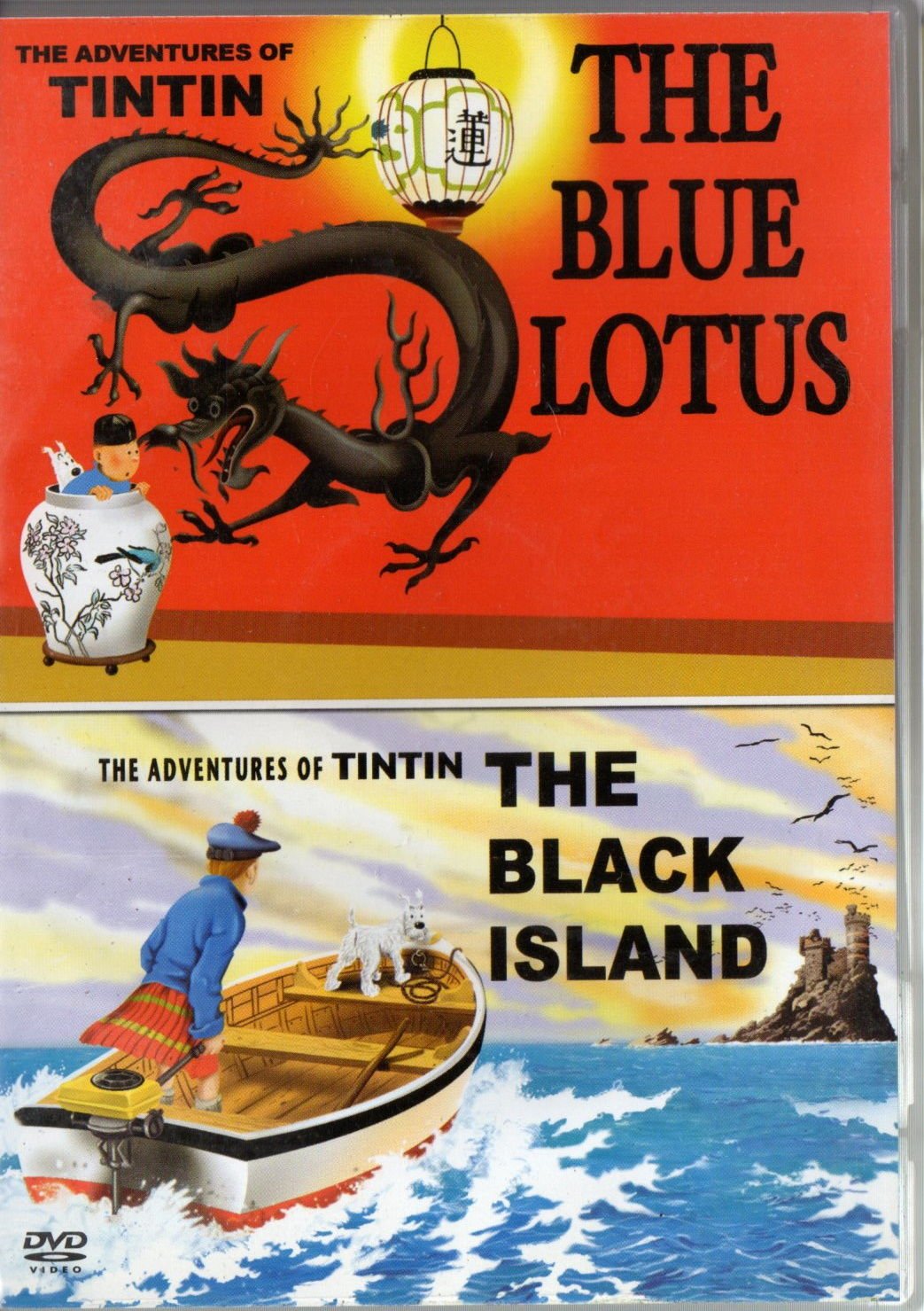 THE ADVENTURES OF TINTIN - THE BLUE LOTUS, THE BLACK ISLAND - 2 DVD 2.EL TÜRKÇE YOKTUR
