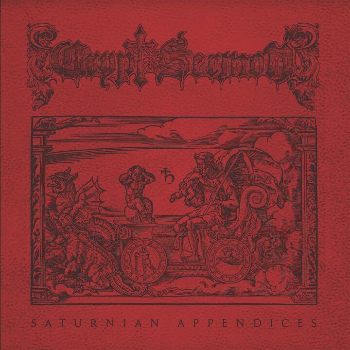 CRYPT SERMON - SATURNIAN APPENDICES E.P. (2025) - 12'' 33RPM 4 TRACKS MINI ALBUM RED COLOURED EDITION SIFIR PLAK