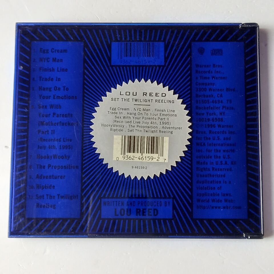 LOU REED – SET THE TWILIGHT REELING (1996) - CD REISSUE 2.EL