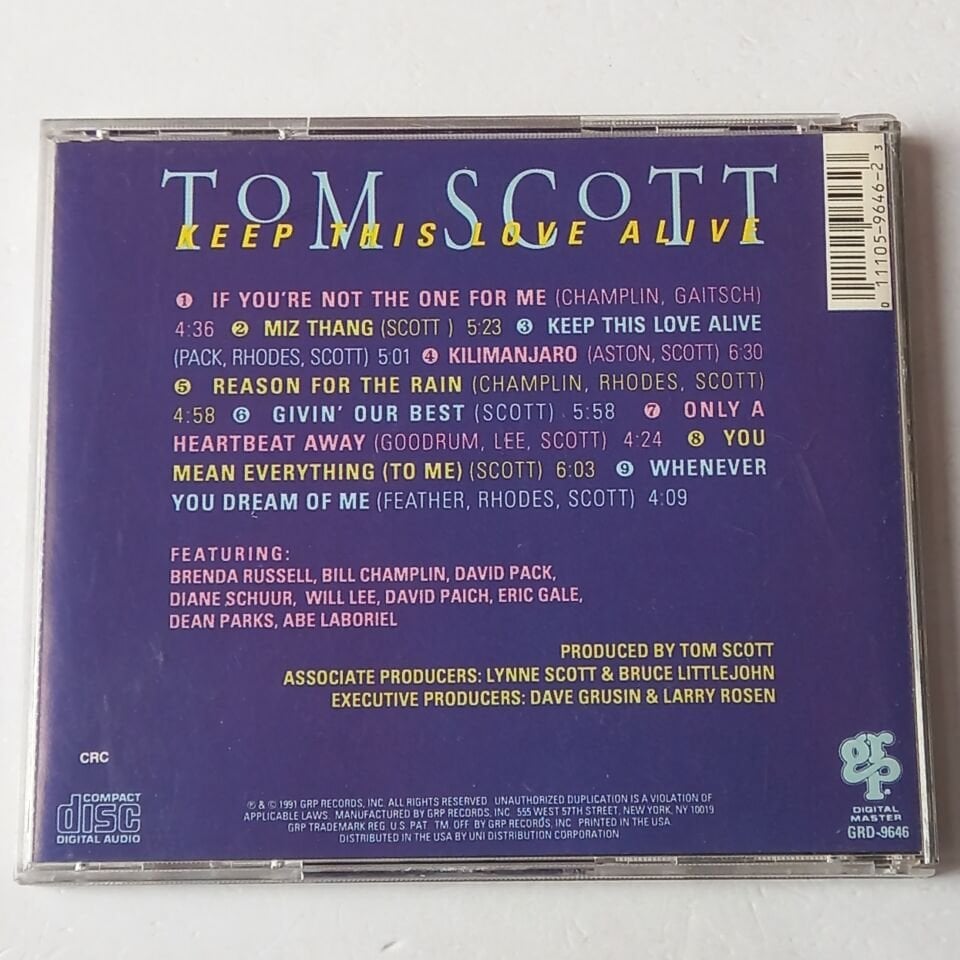 TOM SCOTT – KEEP THIS LOVE ALIVE (1991) - CD 2.EL
