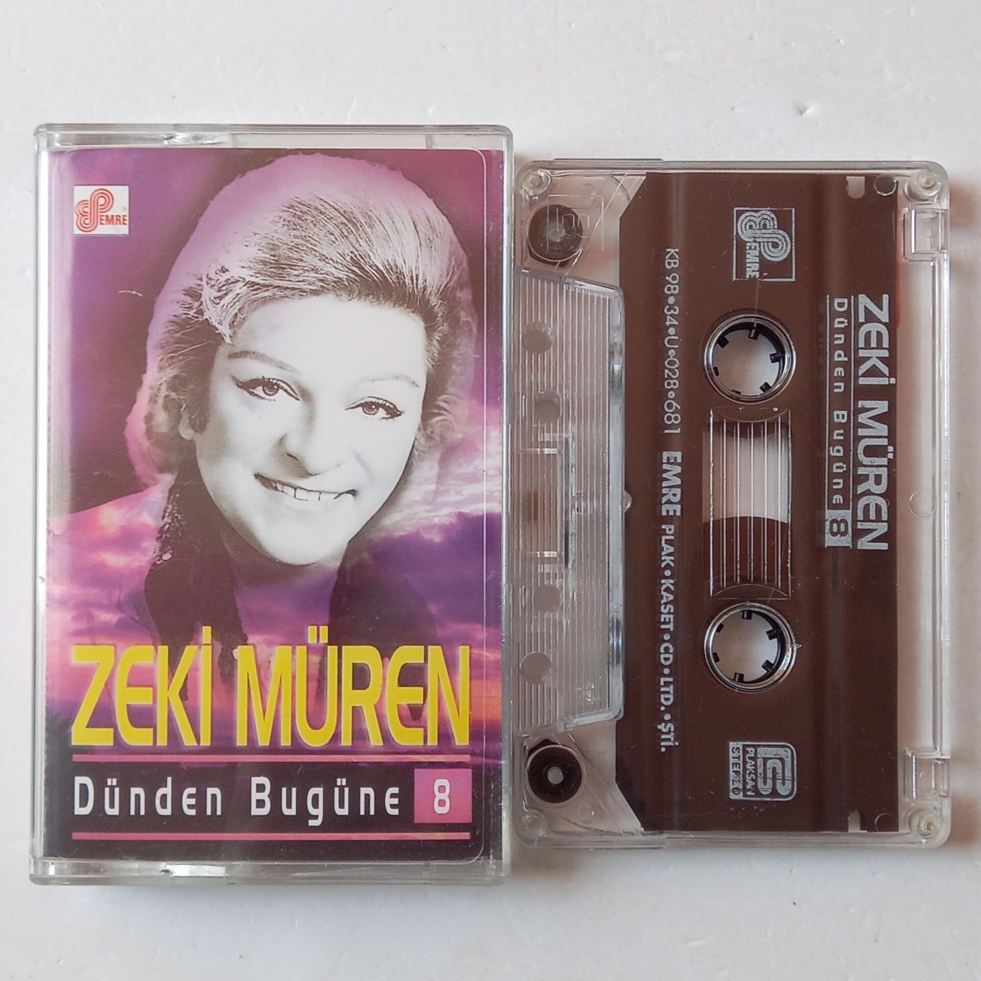 ZEKİ MÜREN - DÜNDEN BUGÜNE 8 (1998) - KASET 2.EL
