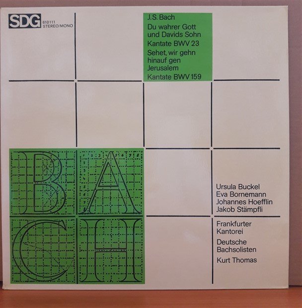 BACH: DU WAHRER GOTT UND DAVIDS SOHN / SEHET, WIR GEHN HINAUF GEN JERUSALEM - LP 2.EL PLAK