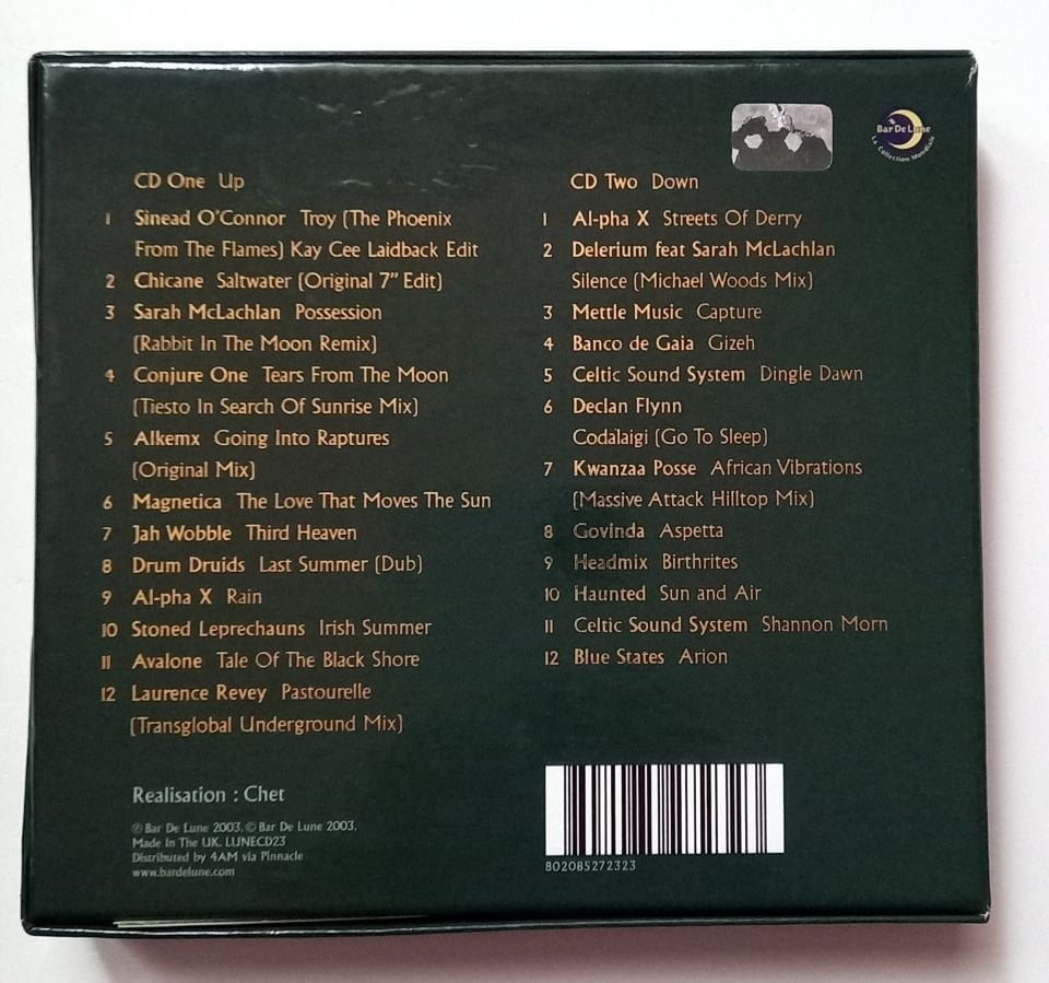 CELTIC BEATS / A FUSION OF CHILLOUT CELTIC GROOVES / SINEAD O'CONNOR, CHICANE, BANCO DE GAIA, CELTIC SOUND SYSTEM, JAH WOBBLE, SARAH MCLACHLAN (2002) - 2CD 2.EL