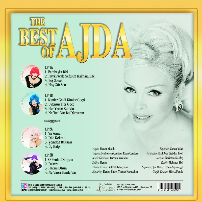 AJDA PEKKAN - BEST OF  (1998) - 2LP 2025 PICTURE DISC EDITION / RESİM BASKILI SIFIR PLAK