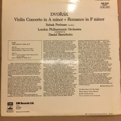 DVORAK VIOLIN CONCERTO ITZHAK PERLMAN, DANIEL BARENBOIM LPO (1975) 2.EL PLAK