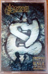 SAXON - SOLID BALL OF ROCK (1991) TOPKAPI CASSETTE MADE IN TURKEY ''NEW'' PAPER LABEL
