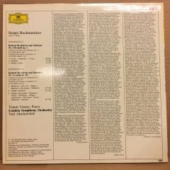 RACHMANINOV - PIANO CONCERTO NO.1&2 TAMAS VASARY LSO YURI AHRONOVITCH 1976 2.EL PLAK