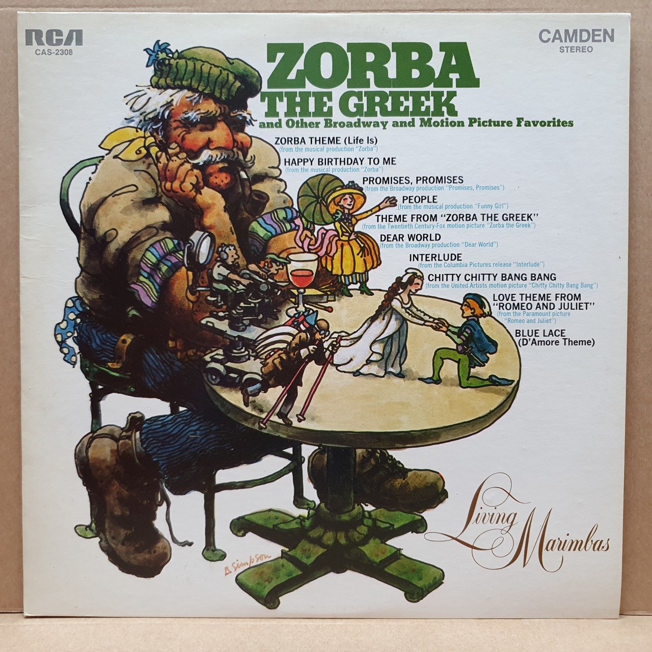 ZORBA THE GREEK AND OTHER BROADWAY AND MOTION PICTURE FAVORITES (1969) - LP 2.EL PLAK