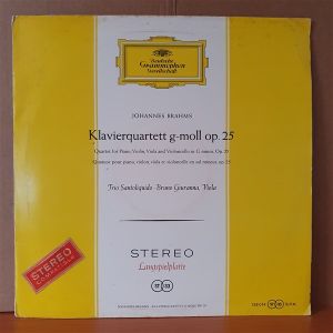 JOHANNES BRAHMS: KLAVIERQUARTETT G-MOLL OP.25 / TRIO SANTOLIQUIDO, BRUNO GIURANNA (1958) - LP 2.EL PLAK