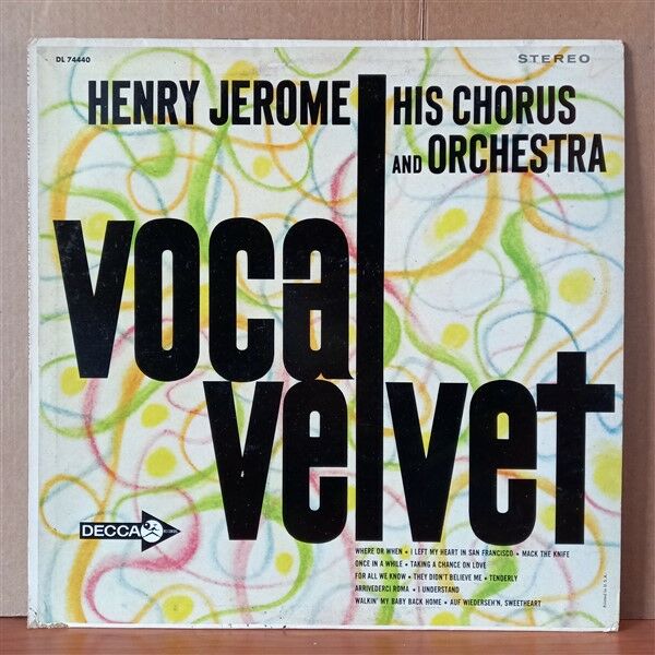 HENRY JEROME HIS CHORUS AND ORCHESTRA – VOCAL VELVET (1963) - LP 2.EL PLAK