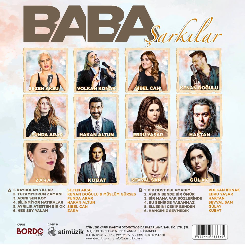 BABA ŞARKILAR (YENİ KAPAK TASARIMI) - MÜSLÜM GÜRSES SAYGI ALBÜMÜ / SEZEN AKSU, KENAN DOĞULU, VOLKAN KONAK, KUBAT, ŞEVVAL SAM - LP 2025 BASIM SIFIR PLAK