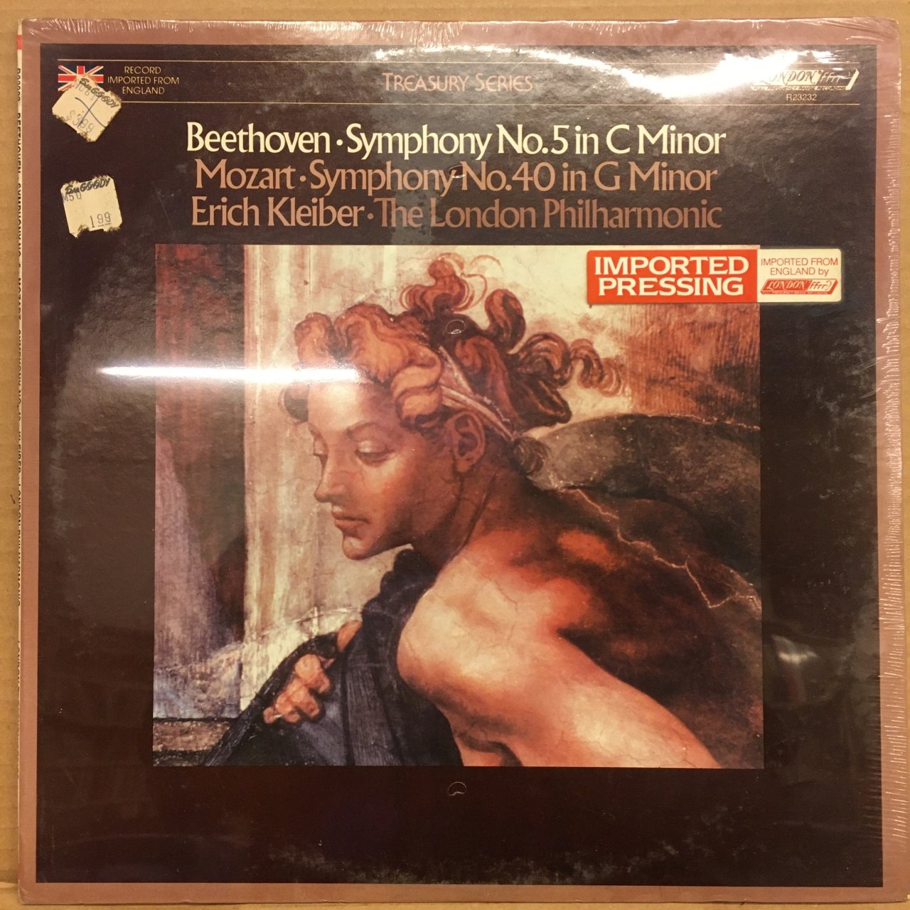 BEETHOVEN SYM.NO.5 / MOZART SYM.NO.40 ERICH KLEIBER LONDON PHIL. 1977 SIFIR PLAK