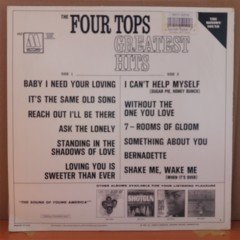 THE FOUR TOPS - GREATEST HITS (1967) - PLAK 2.EL