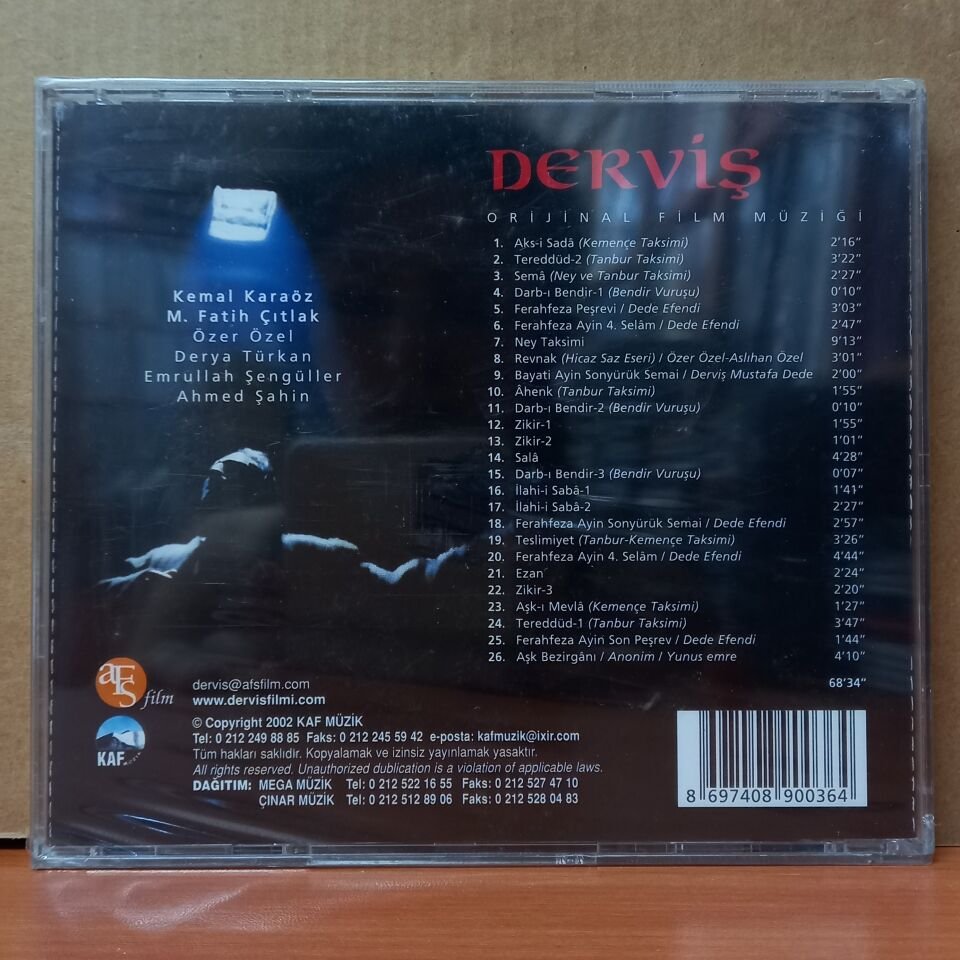 DERVİŞ / ORİJİNAL FİLM MÜZİĞİ (2002) - CD SIFIR