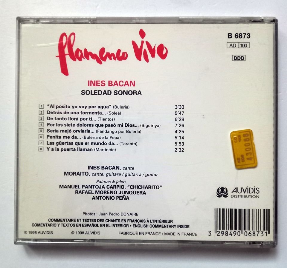 INES BACAN – SOLEDAD SONORA (1998) - CD 2.EL