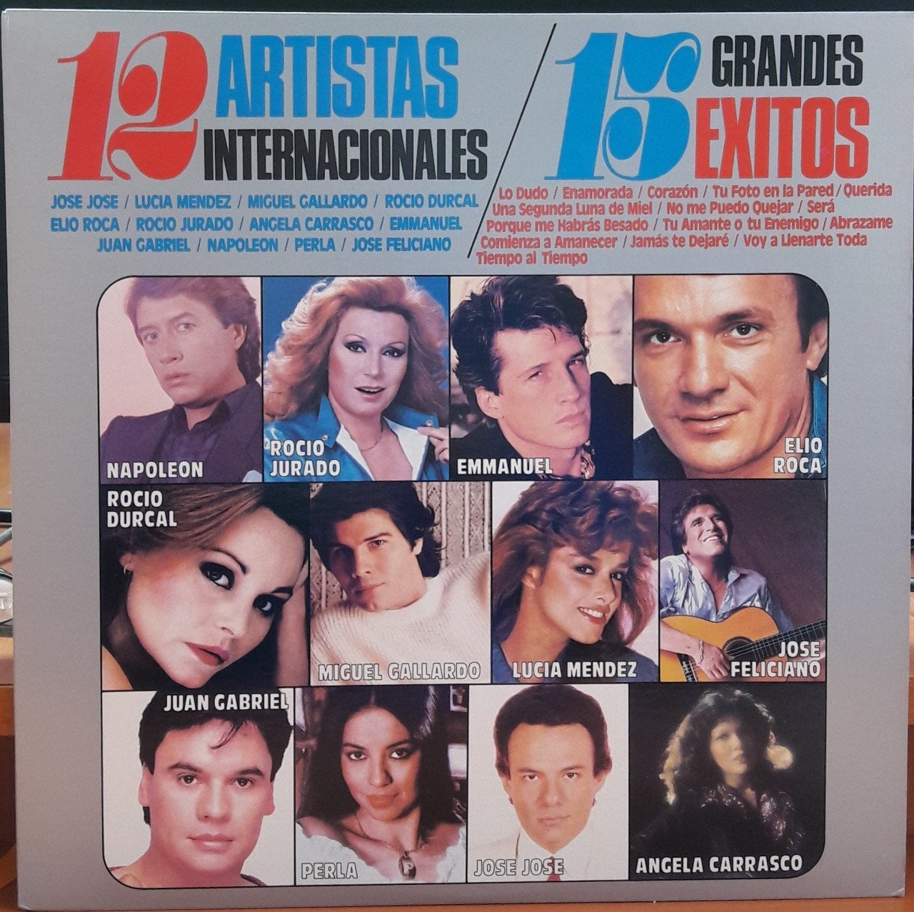 12 ARTISTAS INTERNACIONALES 15 GRANDES EXITOS (1985) - JOSE JOSE, JOSE FELICIANO, ROCIO DURCAL...PLAK 2.EL
