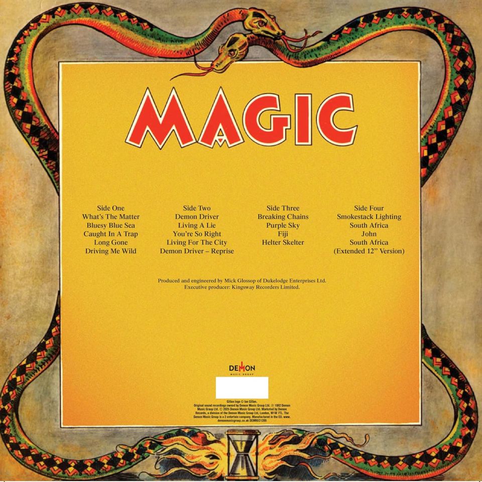GILLAN - MAGIC (1982) - 2LP 2025 COLOURED EDITION SIFIR PLAK