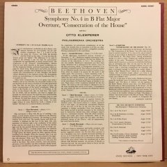 BEETHOVEN SYMPHONY NO 4 OTTO KLEMPERER 2.EL PLAK
