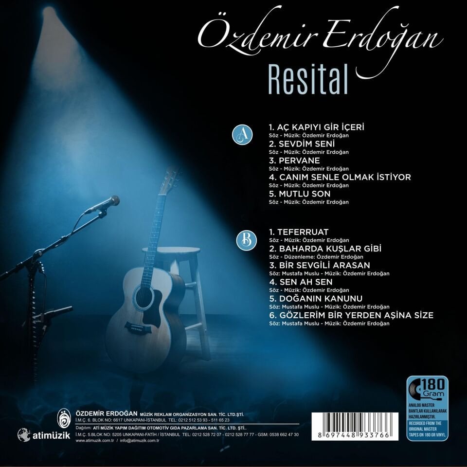 ÖZDEMİR ERDOĞAN - RESİTAL (2023) - LP SIFIR PLAK