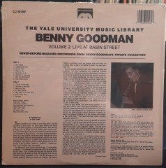 BENNY GOODMAN - YALE ARCHIVES VOLUME 2 LIVE AT BASIN STREET (1988) - SIFIR PLAK