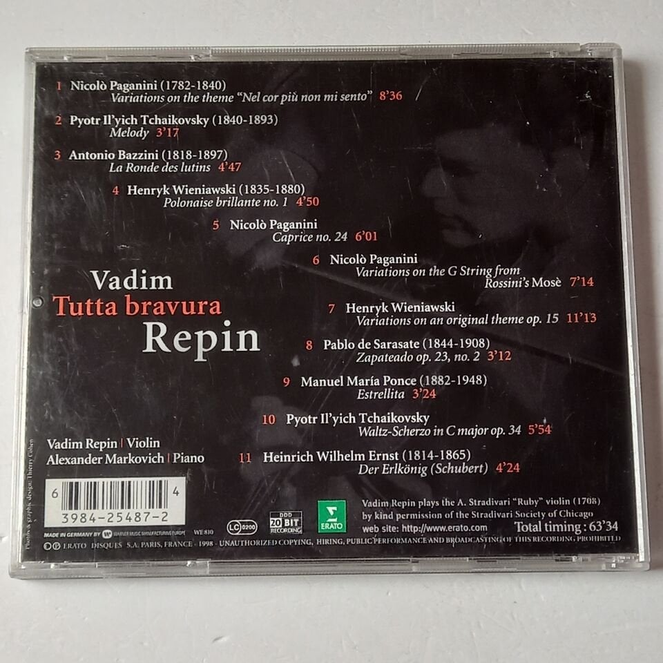 VADIM REPIN, ALEXANDER MARKOVICH – TUTTA BRAVURA (1998) - CD 2.EL