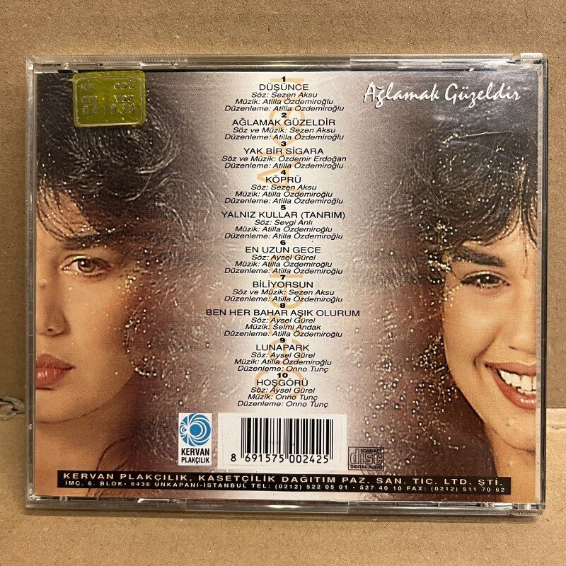 SEZEN AKSU - AĞLAMAK GÜZELDİR (1991) CD 1996 BASKI 2.EL