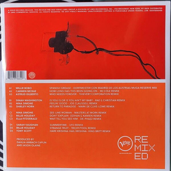 VERVE REMIXED - VARIOUS ARTISTS (2002) NINA SIMONE ASTRUD GILBERTO TONY SCOTT BILLIE HOLIDAY etc - 2LP COMPILATION 2025 EDITION SOUL JAZZ LOUNGE SIFIR PLAK