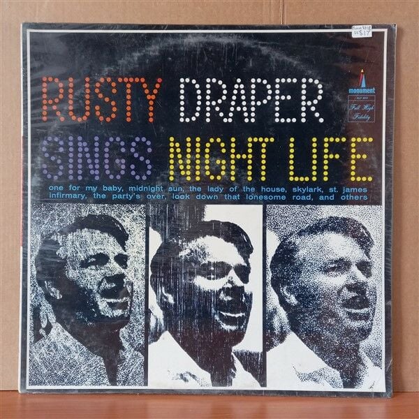 RUSTY DRAPER – SINGS NIGHT LIFE (1964) - LP DÖNEM BASKISI SIFIR PLAK