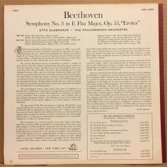 BEETHOVEN SYMPHONY NO 3 OTTO KLEMPERER 2.EL PLAK