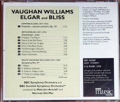 VAUGHAN WILLIAMS / ELGAR / BLISS / SYMPHONY NO.4, FROISSART AND CHECKMATE (1999) BBC MUSIC MAGAZINE PROMO CD 2.EL