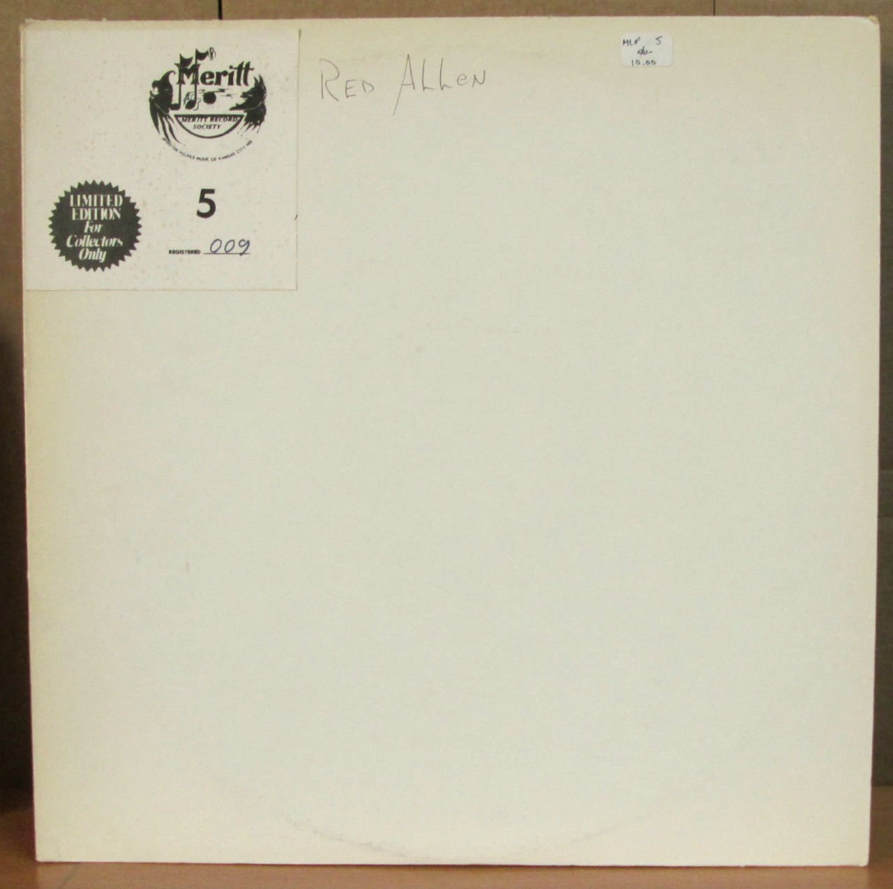 RED ALLEN JAMES P. JOHNSON - MERITT 5 - LP 2.EL