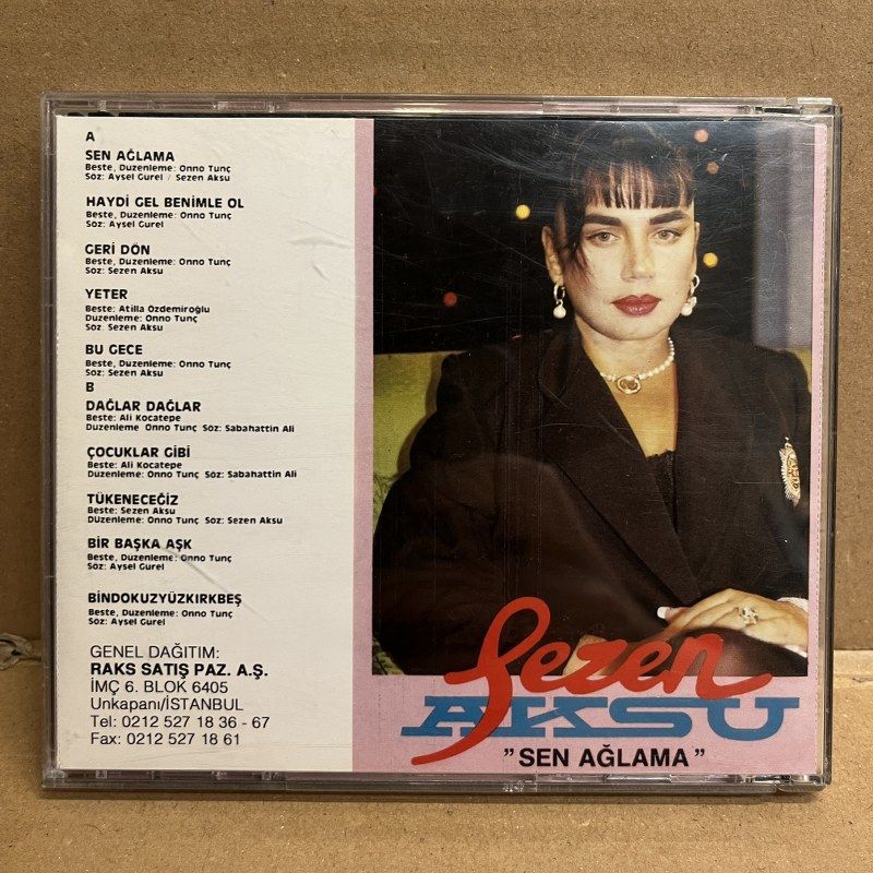 SEZEN AKSU - SEN AĞLAMA (1984) - CD 1993 BASKI 2.EL