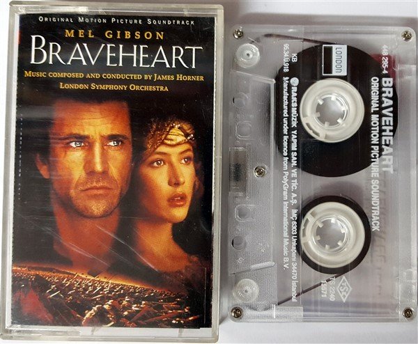 BRAVEHEART SOUNDTRACK (1995) RAKS CASSETTE MADE IN TURKEY ''USED''