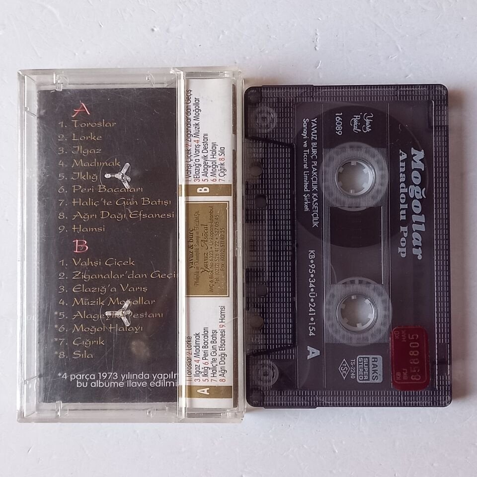 MOĞOLLAR - ANADOLU POP (1995) - KASET 2.EL