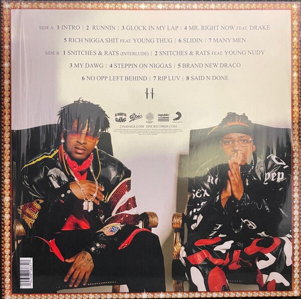 21 SAVAGE & METRO BOOMIN - SAVAGE MODE II (2020) - LP 2023 TRANSLUCENT RED COLOURED EDITION SIFIR PLAK
