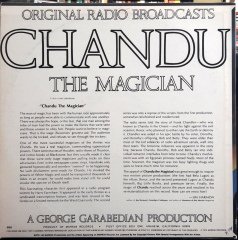 CHANDU THE MAGICIAN - ORIGINAL RADIO BROADCATS (1974) - PLAK 2.EL