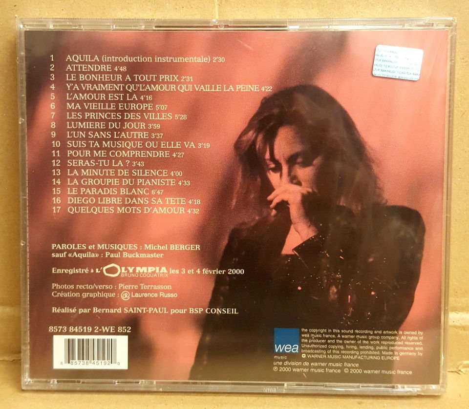 VERONIQUE SANSON - AVEC VOUS / LIVE (2000) - CD FRENCH POP CHANSON 2.EL