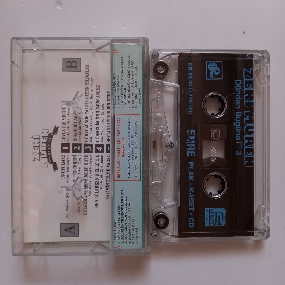 ZEKİ MÜREN - DÜNDEN BUGÜNE 3 (1989) - KASET 2.EL