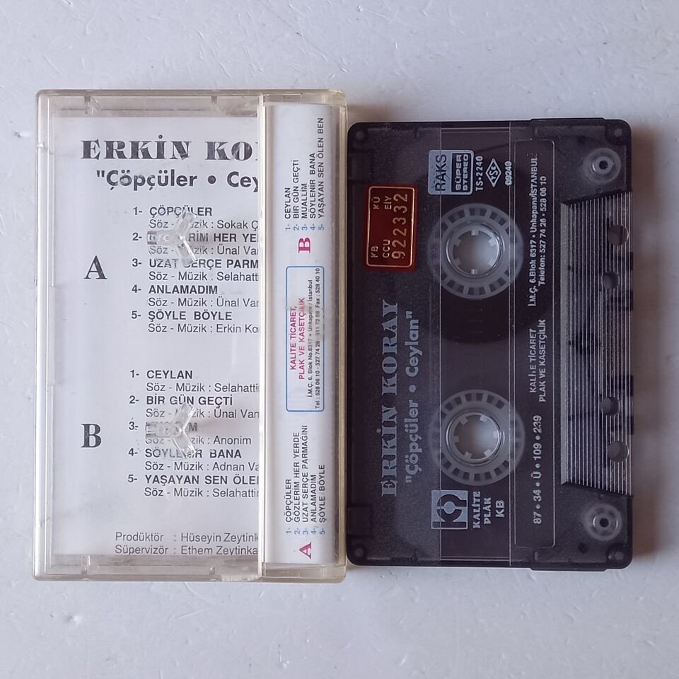 ERKİN KORAY - ÇÖPÇÜLER / CEYLAN (1987) - KASET 2.EL