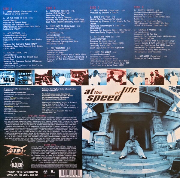 XZIBIT - AT THE SPEED OF LIFE (1996) - 2xLP 2026 RSD (RECORD STORE DAY) EDITION SIFIR PLAK