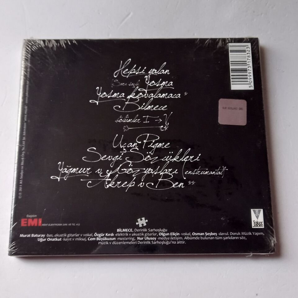 DERİNLİK SARHOŞLUĞU – BİLMECE (2011) - CD AMBALAJINDA SIFIR