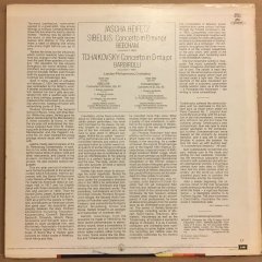 JASCHA HEIFETZ, SIBELIUS / TCHAIKOVSKY CONCERTOS, LONDON PH. ORC. (1935, 1937) 1974 REISSUE 2.EL PLAK