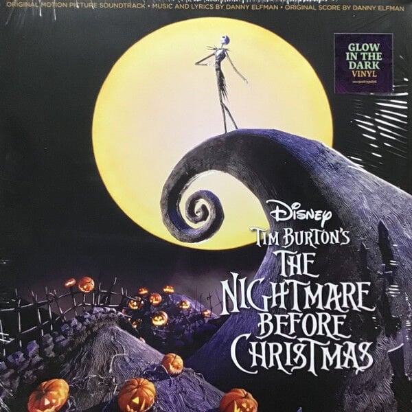 TIM BURTON'S THE NIGHTMARE BEFORE CHRISTMAS (1993) - SOUNDTRACK / DANNY ELFMAN - 2xLP 2025 GLOW IN THE DARK EDITION SIFIR PLAK