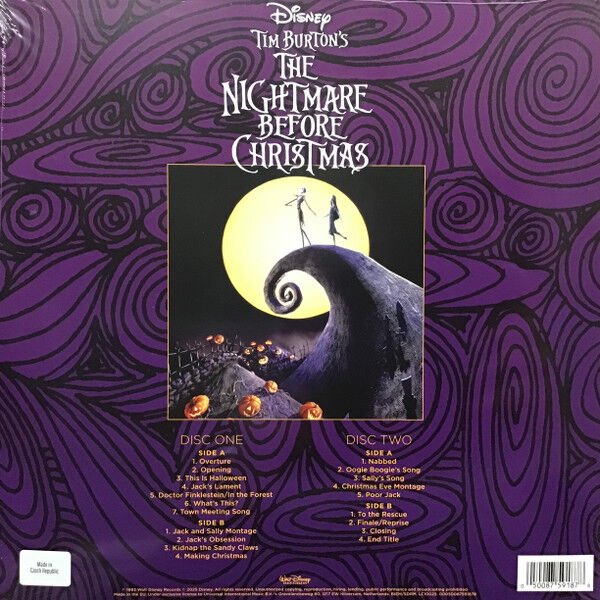 TIM BURTON'S THE NIGHTMARE BEFORE CHRISTMAS (1993) - SOUNDTRACK / DANNY ELFMAN - 2xLP 2025 GLOW IN THE DARK EDITION SIFIR PLAK