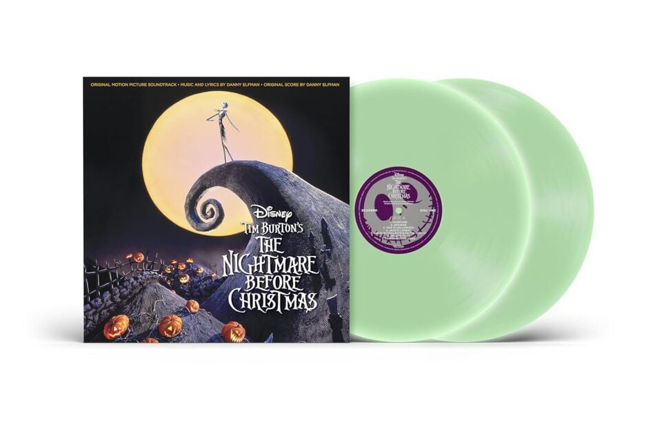 TIM BURTON'S THE NIGHTMARE BEFORE CHRISTMAS (1993) - SOUNDTRACK / DANNY ELFMAN - 2xLP 2025 GLOW IN THE DARK EDITION SIFIR PLAK