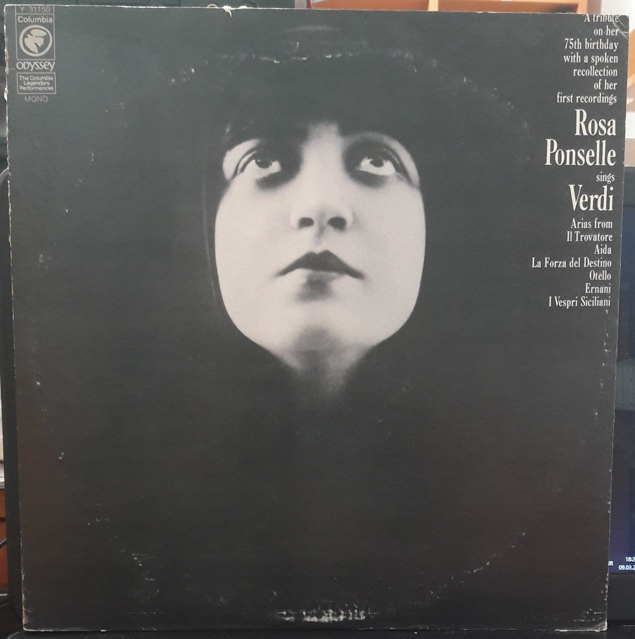 ROSA PONSELLE SINGS VERDI - PLAK 2.EL