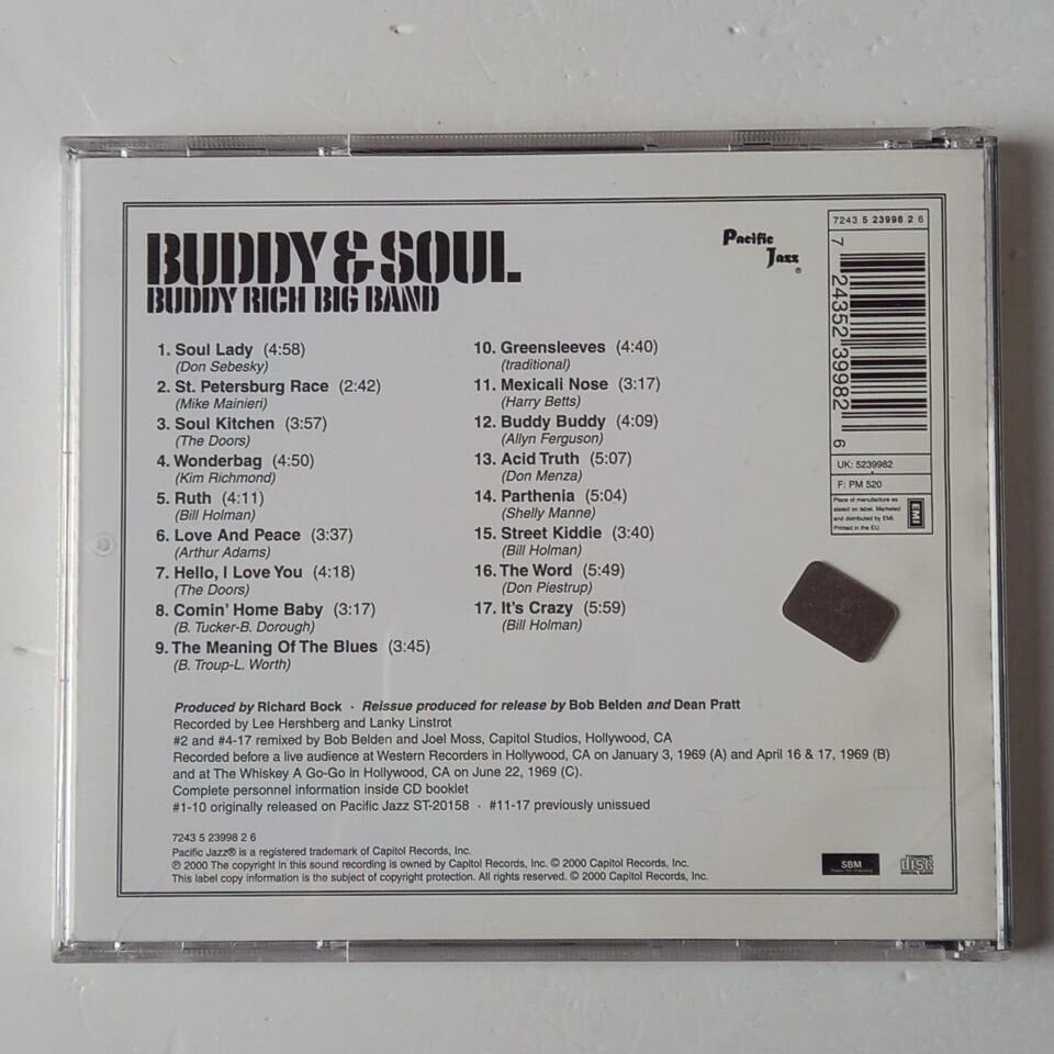 BUDDY RICH BIG BAND – BUDDY & SOUL (1969) - CD REMASTERED 2000 REISSUE 2.EL